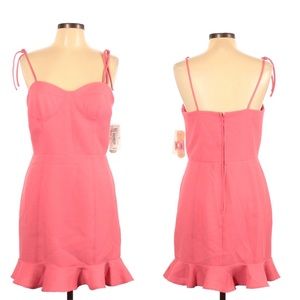 Gianni Bini pink ruffle tie strap summer dress
